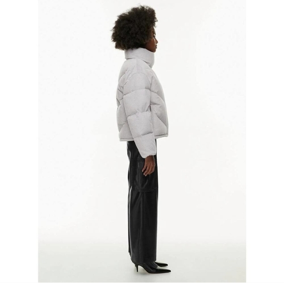 NWT WILFRED Cloud Puff Coat Gull Grey Cush Cord Corduroy Jacket M Aritzia - Picture 5 of 14